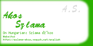 akos szlama business card